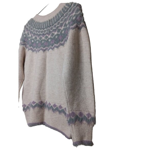 Fate Soft Sweater Fair Isle Size S Long Sleeve Crew Neck - Picture 11 of 14